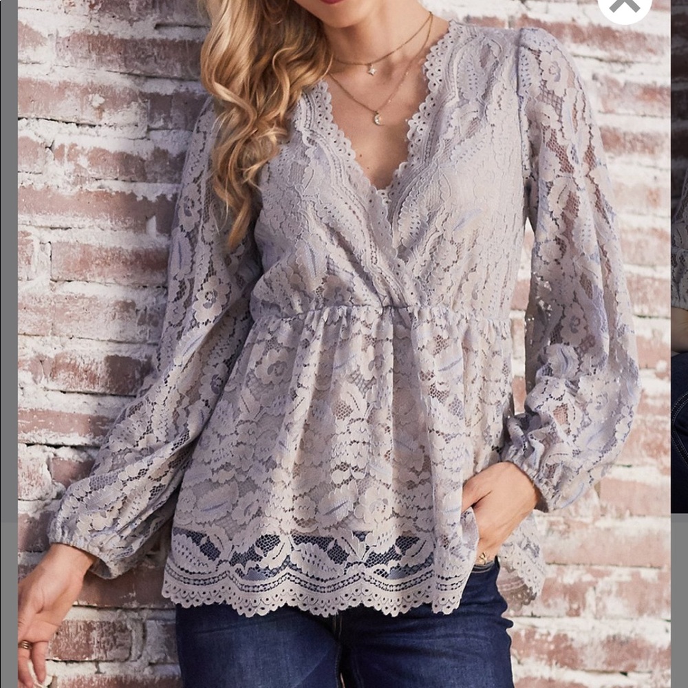 White & Denim Blue Peplum Tunic